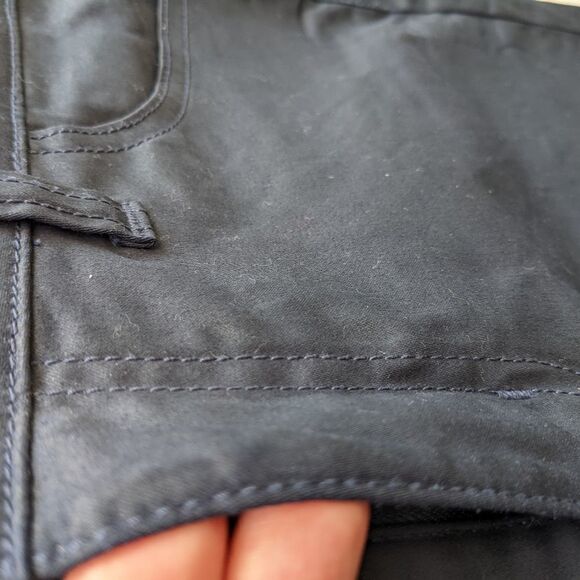 TOMMY Hilfiger Navy Waxed Cotton Mini Skirt Size 6 @c1 - Picture 8 of 15